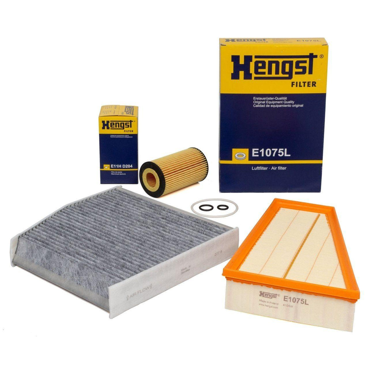 Hengst Mercedes Benz W117 CLA 200 Maintenance Kit - Oil Filter, Air Filter & Cabin Filter — Maintenance & Service Kits