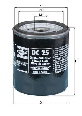 Mahle OC25 Oil Filter BMW E30/E34 M20 E21/E30 M10 78-88 — Oil Filters