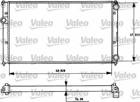 VALEO Motor Water Radiator - Compatible with Caddy 1.4I, 1.6I, 1.9D — Radiators & Fans