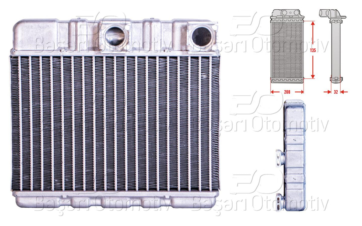Wisco 3143554-00 Heater Core Brazing 135X208 mm BMW E46 316 I 318 D 318 I 320 I 325 I BMW X3 18D 20 D 25 I — Heater & Blower