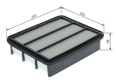 Bosch F026400744 Air Filter Mazda 3 13 > Mazda 6 12 > Cx 5 12 > — Air & Cabin Filters