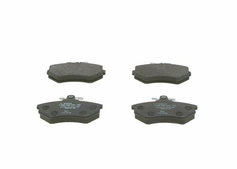 BOSCH 0986460943 Brake Pads - Compatible with Golf IV, Passat B3, Vento & More