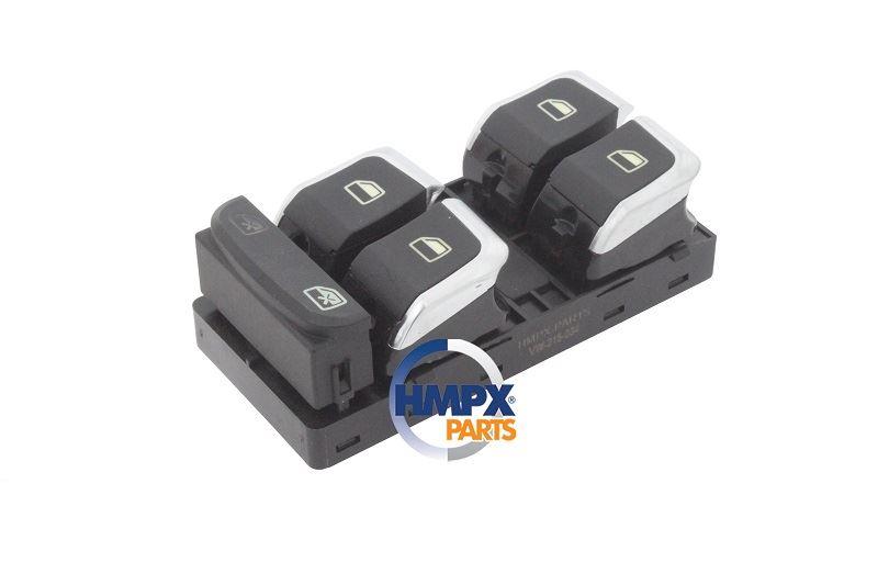 HİMPEKS 8K0959851F Glass Release Switch Front Left Quad: Kromlu A4-A5-Q3-Q5 2012 > 2015 — Switches & Relays