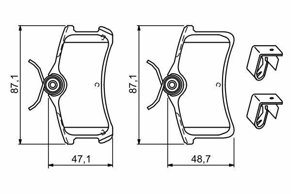 BOSCH Rear Brake Pads - Fits Avensis VVT-I D 4D 2000-2002