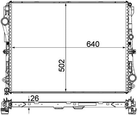 Mahle CR2172000P / M.Benz W447 Vito-W213-W222 Water Radiator A0995008800 — Radiators & Fans