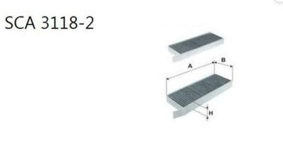 Sardes SCA31182 Cabin Air Filter Peugeot P308 II 12 E-Thp 14-Eb2dts (with Carbon) — Air & Cabin Filters