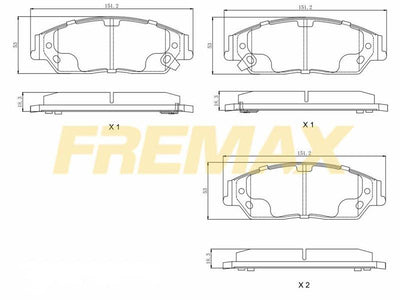 Fremax FBP-0080 Rear Brake Pad (Corbon Formula) Opel Chevrolet Captiva-Antara 2007 > — Brake Pads