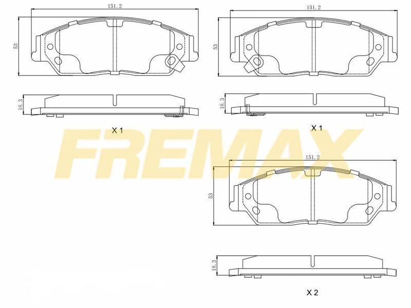Fremax FBP-0080 Rear Brake Pad (Corbon Formula) Opel Chevrolet Captiva-Antara 2007 > — Brake Pads