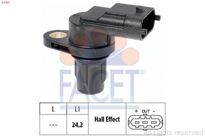 Facet 9.0361 Camshaft Speed Sensor Opel Astra G / H / Corsa C / D 1.2-1.4Xep