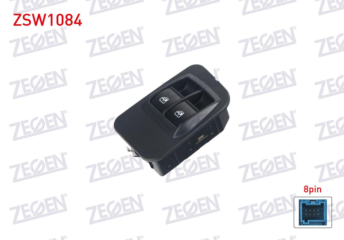 Zegen ZSW1084 Glass Release Switch Twin with Frame Orange Light 8 Pin Fiorino-Nemo-Bipper 2007