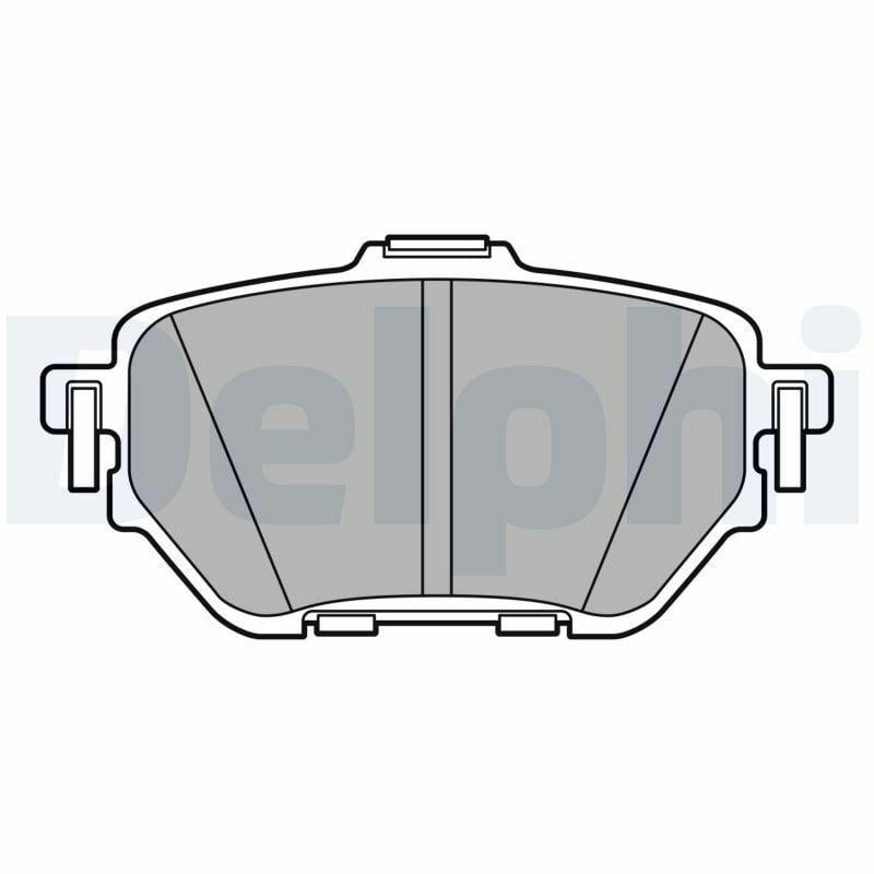 Delphi LP3636 Brake Pads - Rear Set for 2019-2021 Corolla 1ZR-FAE, 1ZR-FE