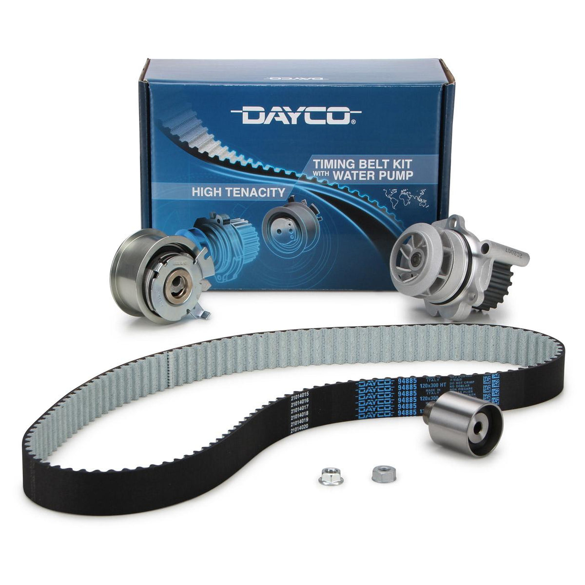 Dayco KTBWP2961 Timing Camshaft Tensioner Set with Water Pump 120×300 T5 Caddy III Jetta III Golf V — Water Pump & Thermostat