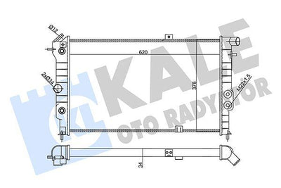Kale 356860 Water Radiator 34mm (Opel Vectra A 1.6I 1.8I 2.0I 88<95 — Radiators & Fans