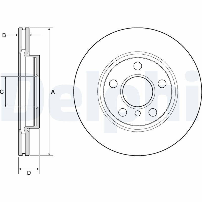 Delphi BG4704C Disc Front Mini Cooper 14