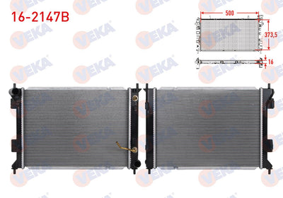 Veka 16-2147B Water Radiator Brazing Hyundai Ix20 (Jc) 1.4i A-T Ac + /-2010 — Radiators & Fans