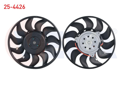 Veka 25-4426 Fan Motor (Motor + Pervane) A/C Condenser Audi A4 (8E2,B6) 1.8 T 2000-2004 — Condensers & Evaporators