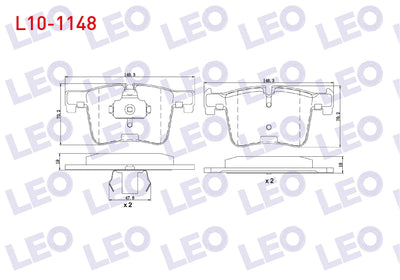 LEO L10-1148 Brake Pad Front BMW 3 Series (F30) 320i xDrive 2011-/ 320 i 2011-/ 320 D 2011-/ 316 i 2011-/ 2 Seri — Brake Pads