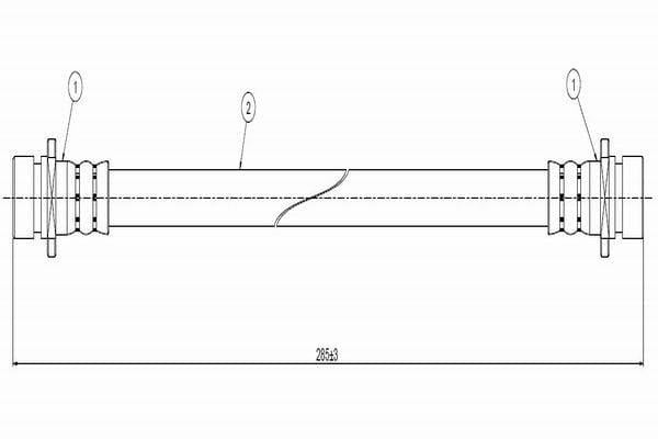 CAVO Brake Hose Rear Cr-V 97 2.0 16V - 2 — Brake Hydraulics