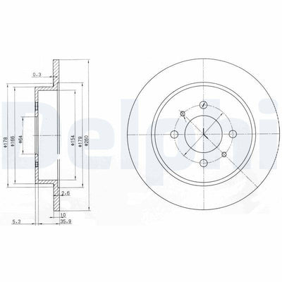 Delphi BG3102 Rear Brake Disc - High Performance for Lancer & Colt Owners — Brake Rotors & Drums
