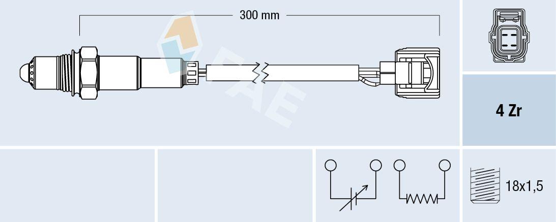 FAE 77585 Lambda Sensor Smart Fortwo 07 — Oxygen & Air-Fuel