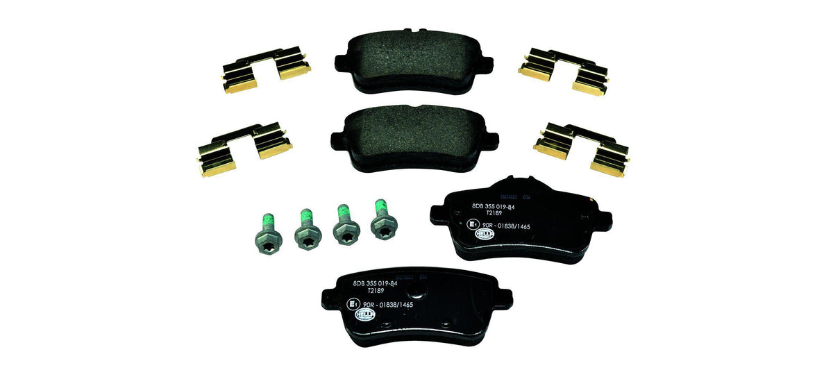 Hella 8DB355019-841 Brake Pad Rear X166 12 > 15 W176 13 > 18 C117 13 > 19 W166 15 > 18 C292 15 > 19 R172 12 > — Brake Pads