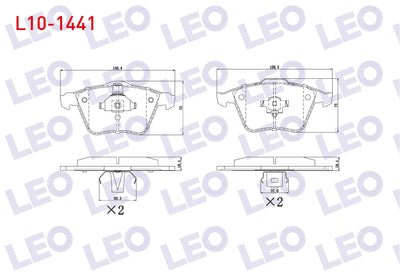 LEO L10-1441 Brake Pad Front Volvo S40 II (Ms) 1.6i 2004-2012 / S40 II (Ms) 2.0i 2004-2012 — Brake Pads