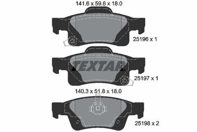 Textar 2519601 Textar / Brake Pad — Brake Pads