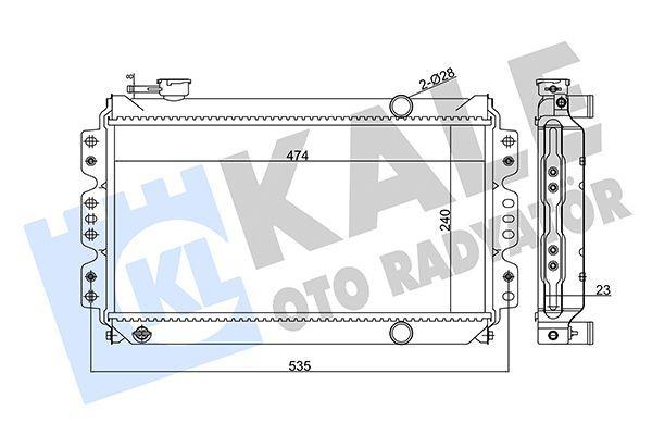 KALE 348420 Radiator - Cooling for 1997-1999 Carry + Ms — Radiators & Fans