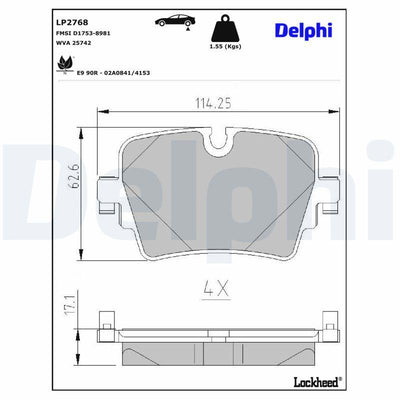 Delphi LP2768 Brake Pad — Brake Pads