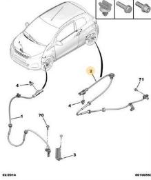 MOPAR (PSA) B000698180 ABS Sensír? Rear C1 II