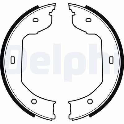 Delphi LS1920 Parking Brake Shoe Pabuçlu BMW E46/E60/E65 VW Touareg/T5/Q7 00-10 185x30