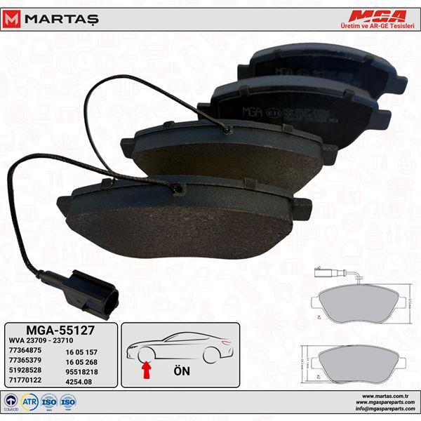 MGA 55127 Brake Pad Corsa D 1.3 CDTi Doblo Linea Stilo Grande Punto Idea 1.3-1.9 Pair Connector