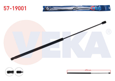 Veka 57-19001 Trunk Gas Strut 678mm / 480N Ford Transit Connect 2002-2013 — Support Rods & Struts