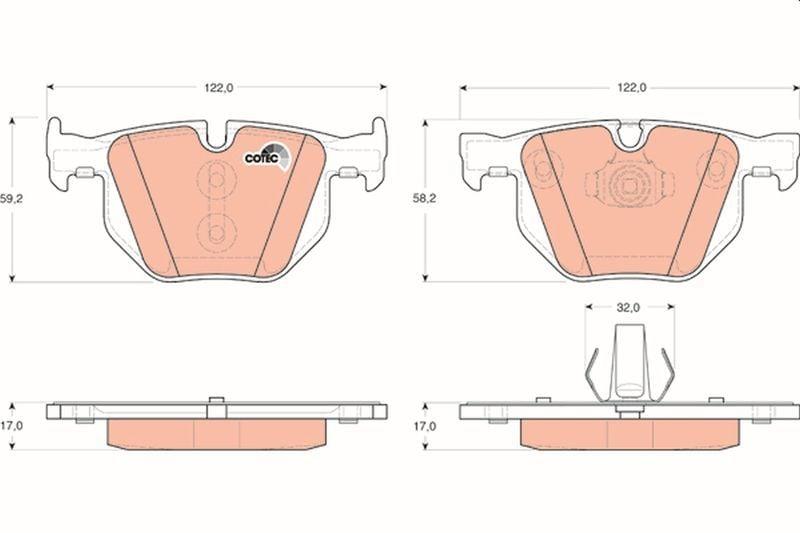 TRW GDB1730 Brake Pads Set for BMW X5 E70 2007
