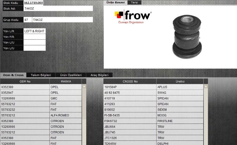 FROW ALTTAKIM 1621719003 Control Arm Bushing Fiat Doblo 10 — Bushings & Mounts