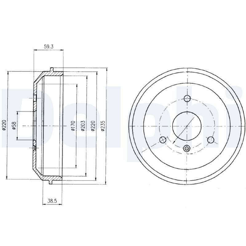 Delphi BF465 Brake Drum