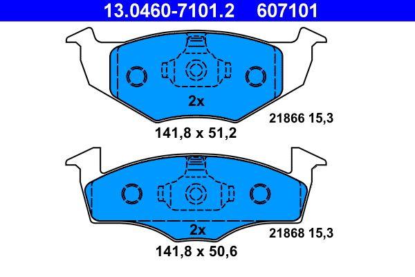ATE 13.0460-7101.2 Brake Pad Front VW Golf III 1.6/1.9D Polo III/Polo Classic/Vento/Ibiza/Fabia I-II — Brake Pads
