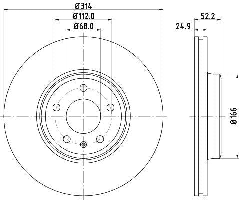 Hella 8DD355113-881 *2 Front Brake Mirror Air A4 8Ec 2.0 TDI 06 A4 8K2 A4 Avant 8K5 1.8 TFSI / 1.8 TFSI Quattro / 2 — Mirrors