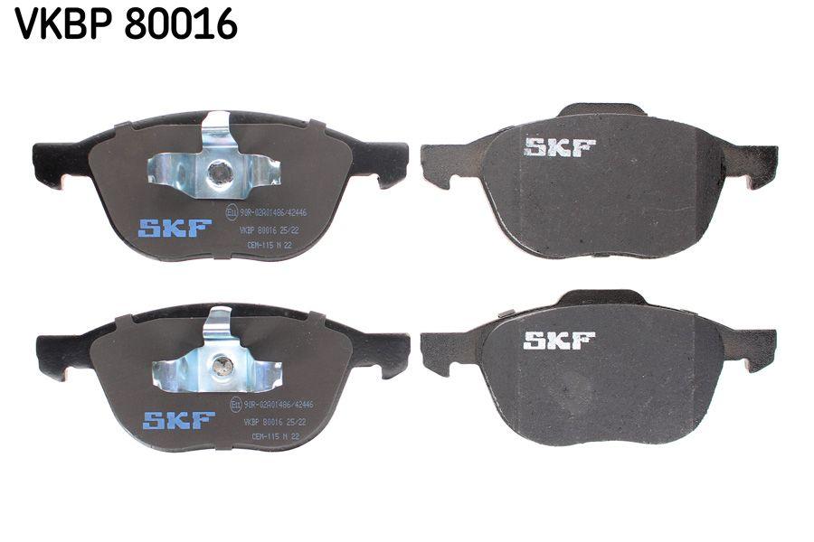 SKF VKBP80016 Brake Pad Front New Connect Chc 1.6 / 1.5 TDCi 15 > C-Max 06 > 11 10 > C-Max 06 > 11 03 > Kuga 13 — Brake Pads