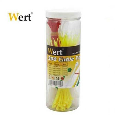 Wert 2430 Cable Tie Set - 300 Pieces for DIY Enthusiasts and Professionals — Fasteners & Clips