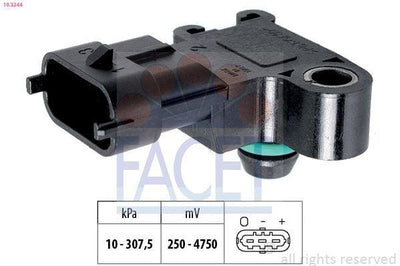 FACET 10.3244 Sensor Emme Pipe Pressure for Ford Fiesta VI, B Max, C Max II and more — Intake