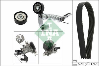 INA Water Pump Kit + Pulley + Belt + Bearing for Mercedes OM651 - Engine Components — Water Pump & Thermostat
