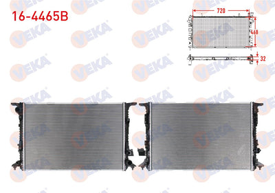Veka 16-4465B Su Radiator Brazing Audi A8 2.0 TFSI-3.0 TDI-3.0 TFSI A-T / M-T Quattro 2009 — Radiators & Fans