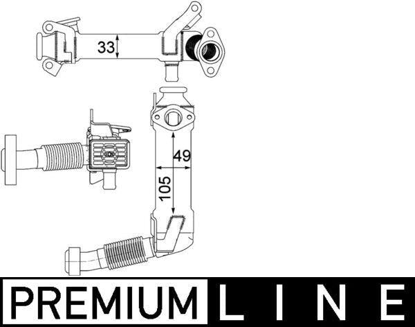 Mahle CE21000P EGR Valve/Cooler BMW M47 M57 E46 E60 E61 E65 E83 E87 E90 04-11 — Emission Control