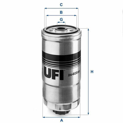 UFI Fuel Filter 24.408.00 - OE Specification for Fiat Marea 1.9 JTD & Bravo 1.9 JTD — Fuel Delivery
