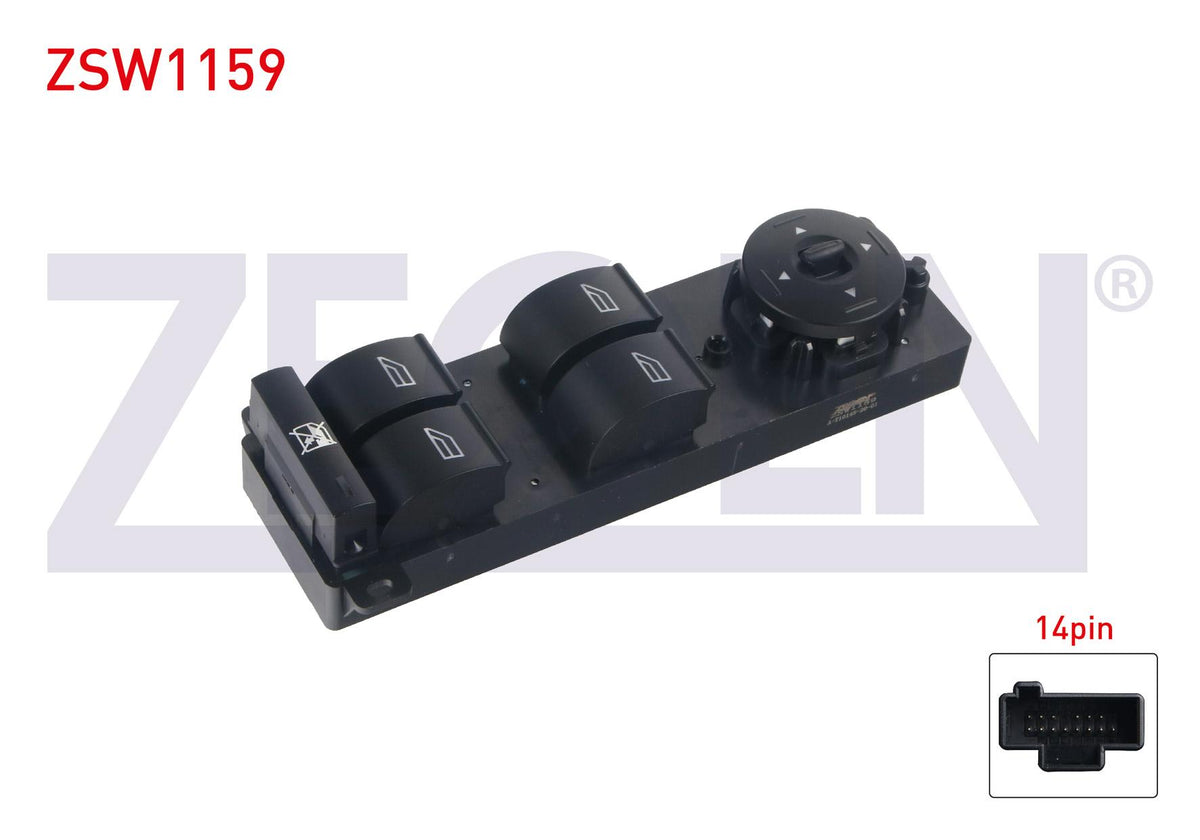 Zegen ZSW1159 Glass Release Switch Group Mirror Adjustable 14 Pin Ford Focus II-Focus C-Max 2004-2011