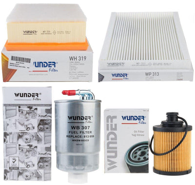 Wunder Opel Corsa D 1.3 Euro 4 Diesel Filter Set 2007-2009 Ufi Type Oil with Filter — Maintenance & Service Kits
