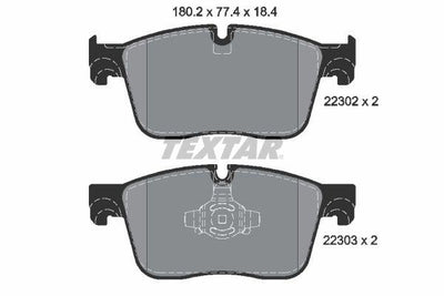 Textar 2230201 Brake Pad R.Rover Sport / Velar-Jaguar Xf (X260) 2015-Front — Brake Pads