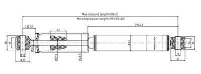 Votto A-1141G A.1141G / Shock Absorber Rear 580 Kg Kangoo II — Shocks & Struts