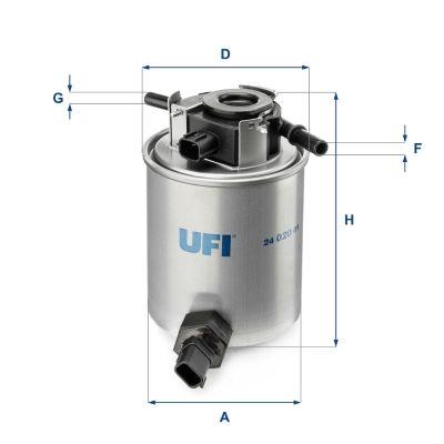 Ufi 24.020.01 Diesel Filter Infiniti FX30d 3.0 10-> Q70 13-> QX50/QX70 — Fuel Delivery
